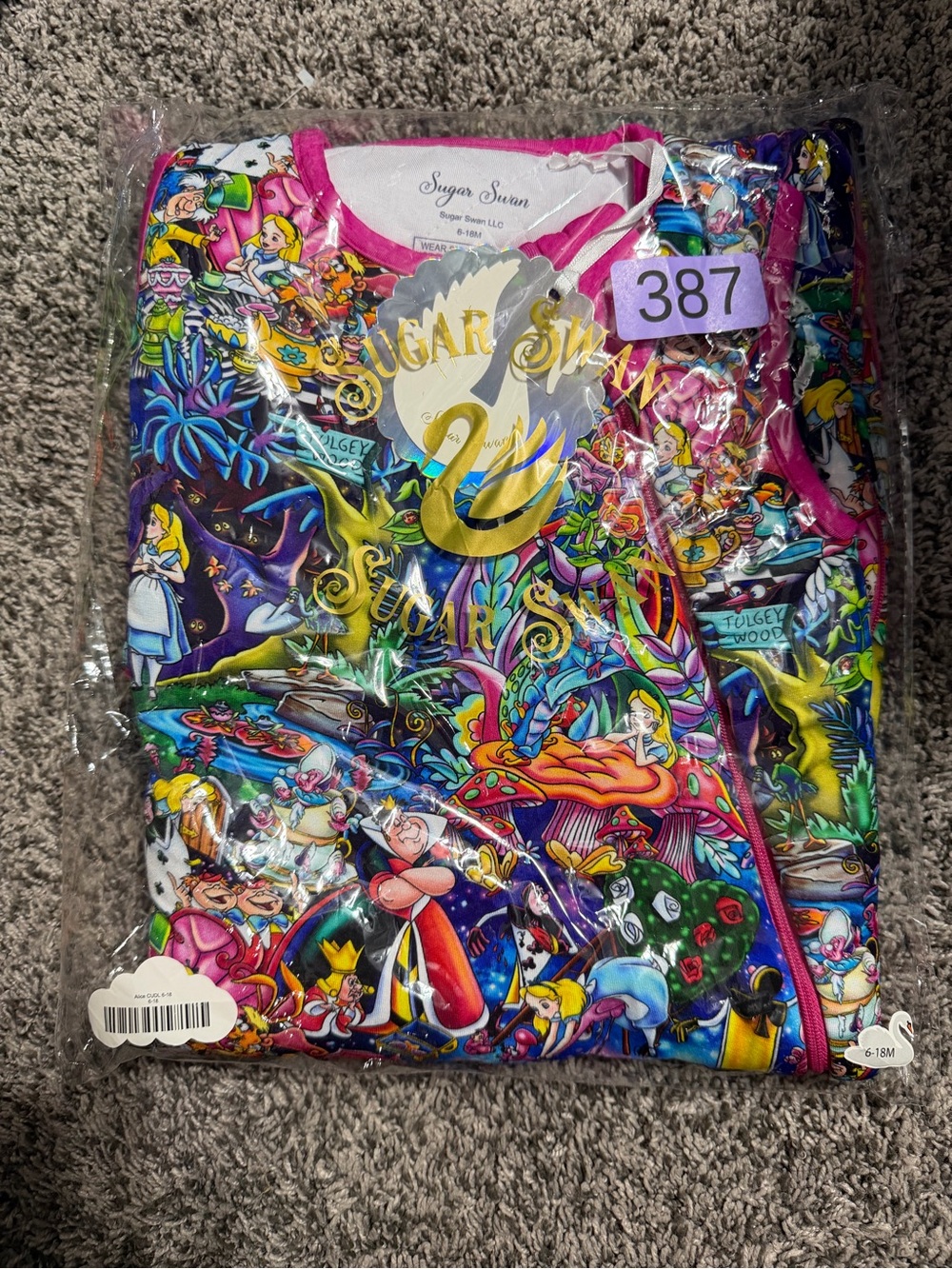 Sugar Swan Alice in Wonderland Sleepsack
